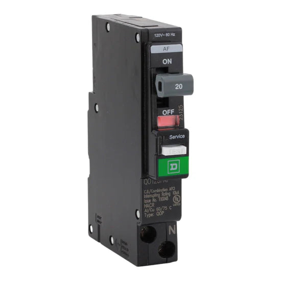 Square D QO120PAF 20A Double-Pole Plug-on Neutral Circuit Breaker