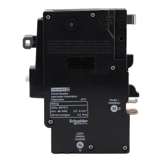 Square D QO120PAF 20A Double-Pole Plug-on Neutral Circuit Breaker