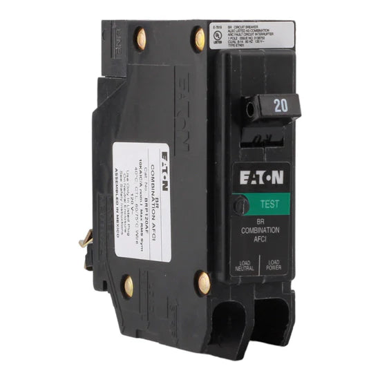 Eaton BRP120AF 20A Single-Pole AFCI Circuit Breaker – Plug-On Neutral