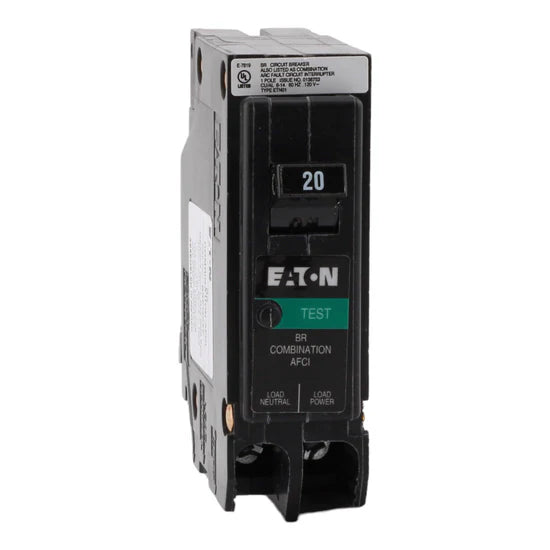Eaton BRP120AF 20A Single-Pole AFCI Circuit Breaker – Plug-On Neutral