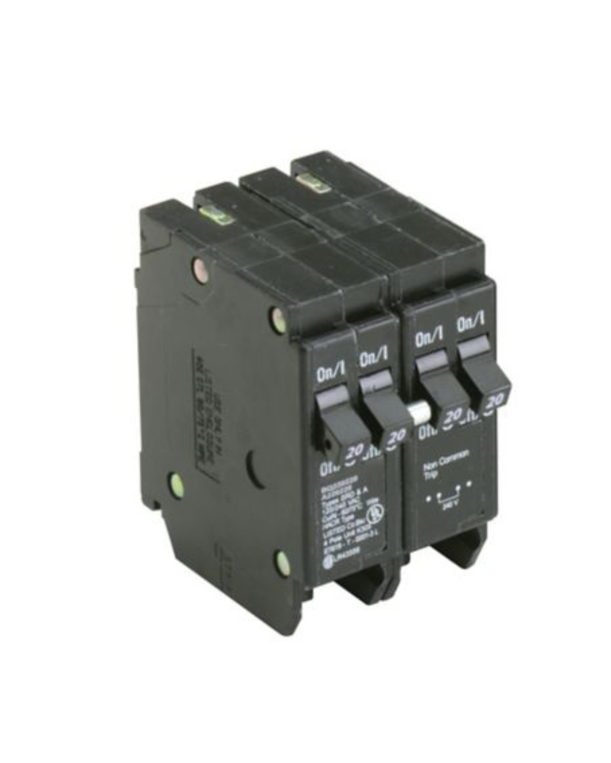 Eaton BQC220220 20A/20A 2-Pole Quad Circuit Breaker
