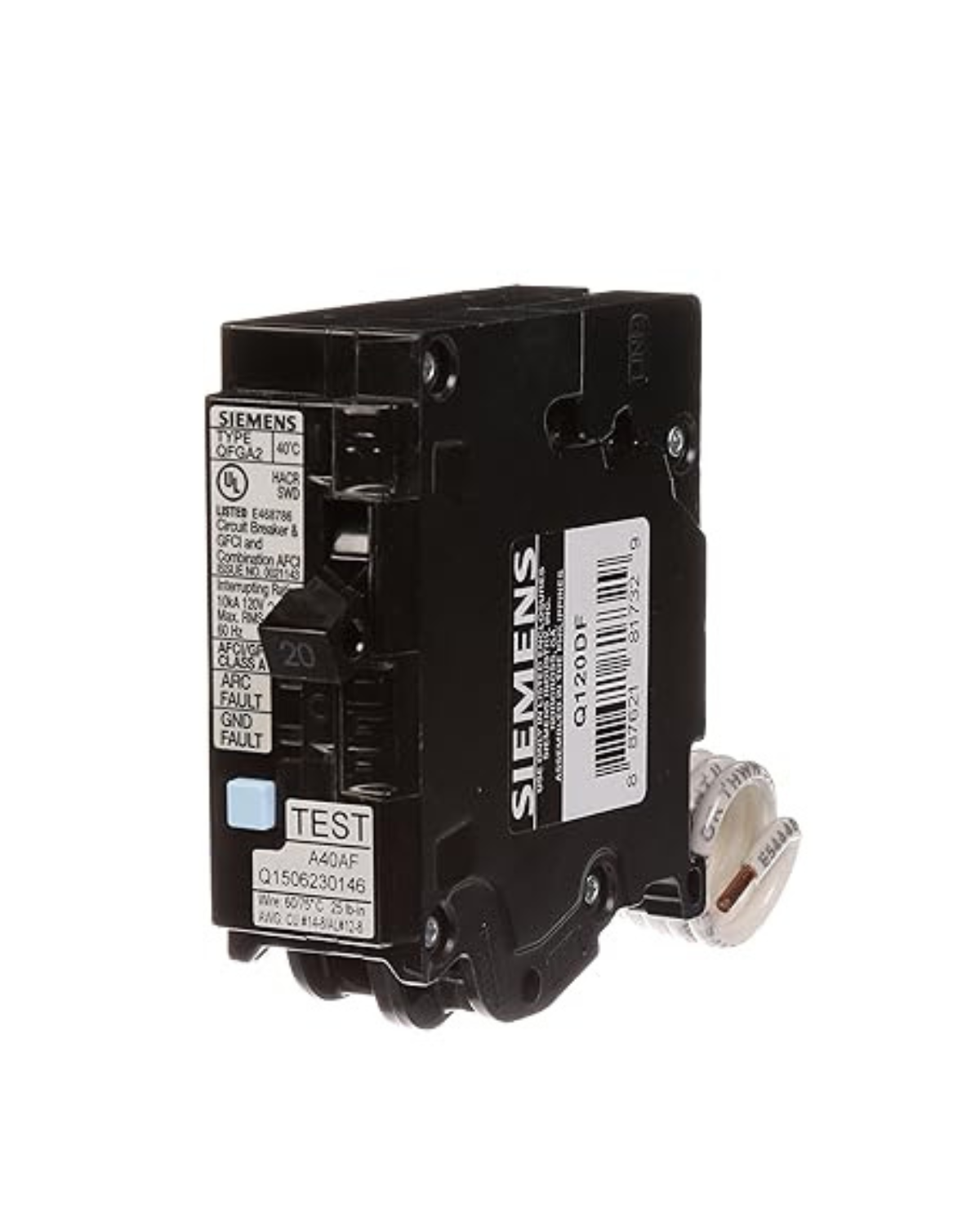 Siemens QF240 40A Double-Pole GFCI Circuit Breaker