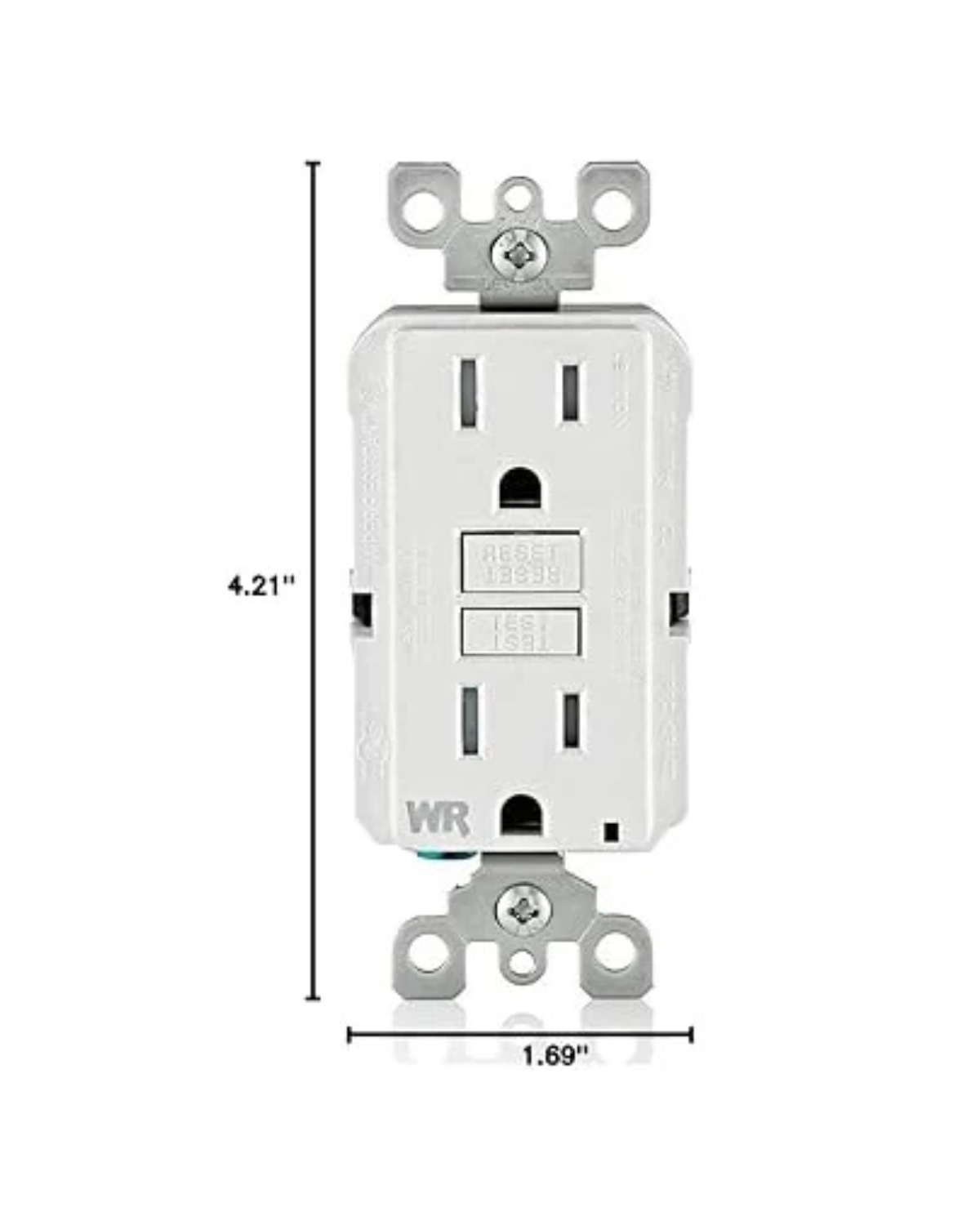Leviton GFWT1-W 15A Ground Fault Circuit Interrupter (GFCI) Outlet – White (Pack Of 3)