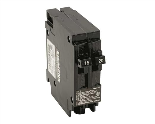 Siemens Q1520 15A/20A Tandem Circuit Breaker – Single-Pole