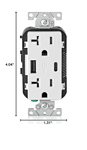 Leviton T5833-W 20A 3-Way Tamper-Resistant Light Switch, White