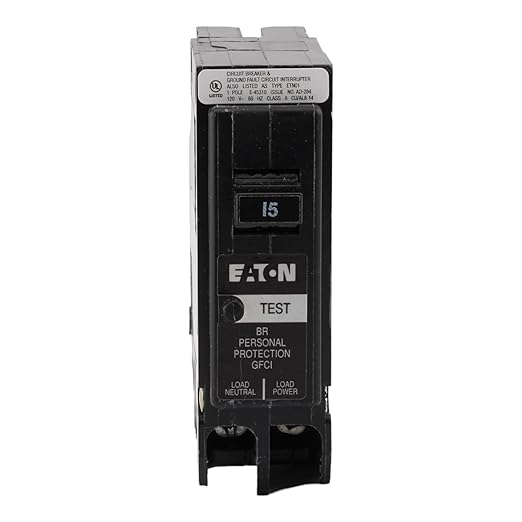 Eaton BRP115GF 15A Single-Pole Ground Fault Circuit Breaker