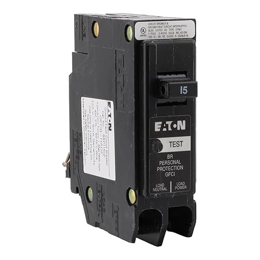 Eaton BRP115GF 15A Single-Pole Ground Fault Circuit Breaker