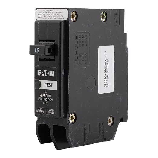 Eaton BRP115GF 15A Single-Pole Ground Fault Circuit Breaker