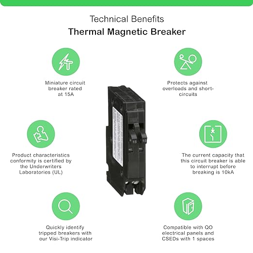 Square D QO1515C 15A Tandem Circuit Breaker