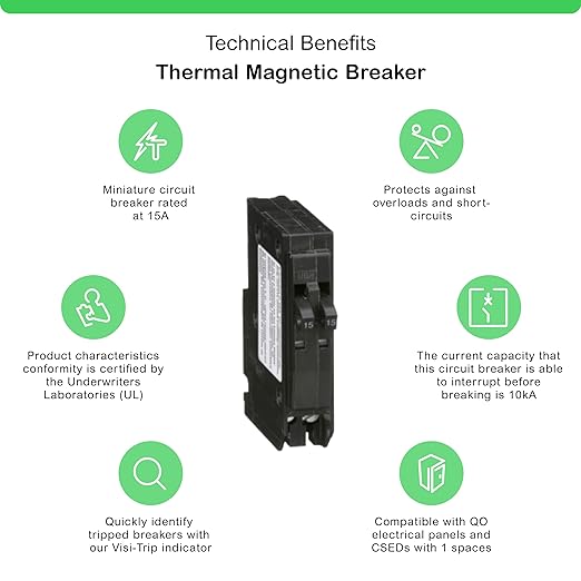 Square D QOT1515 15A Tandem Circuit Breaker