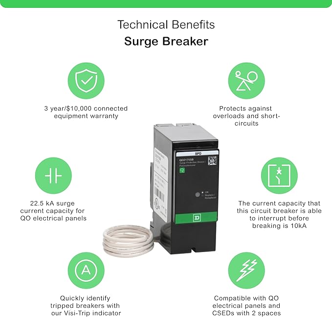 Square D QO2175SB 175A Surge Protector Circuit Breaker