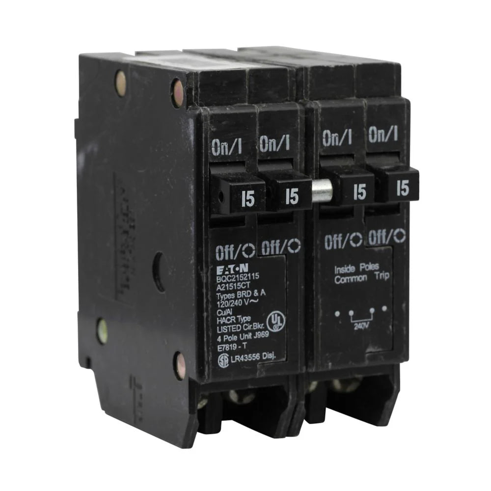 Eaton BQC220220 20A/20A 2-Pole Quad Circuit Breaker