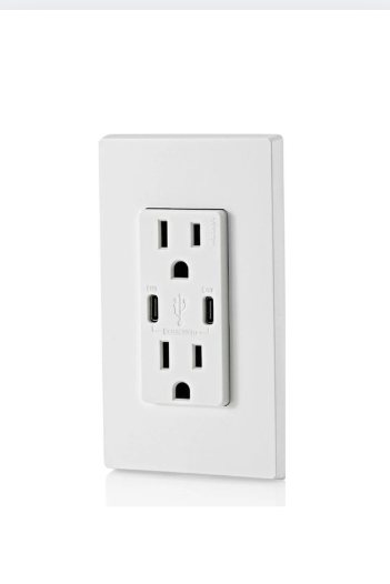 Leviton T5637-W 15A Tamper-Resistant Decora Outlet, White