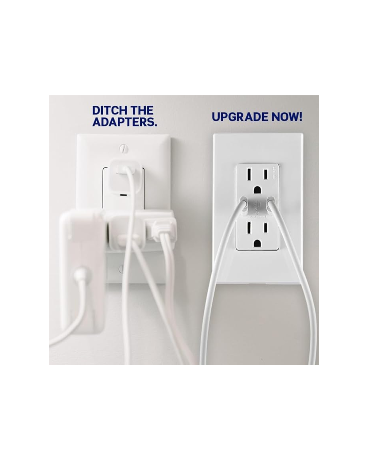 Leviton T5635-W 15A Tamper-Resistant USB Outlet with Type A & Type-C Ports, White