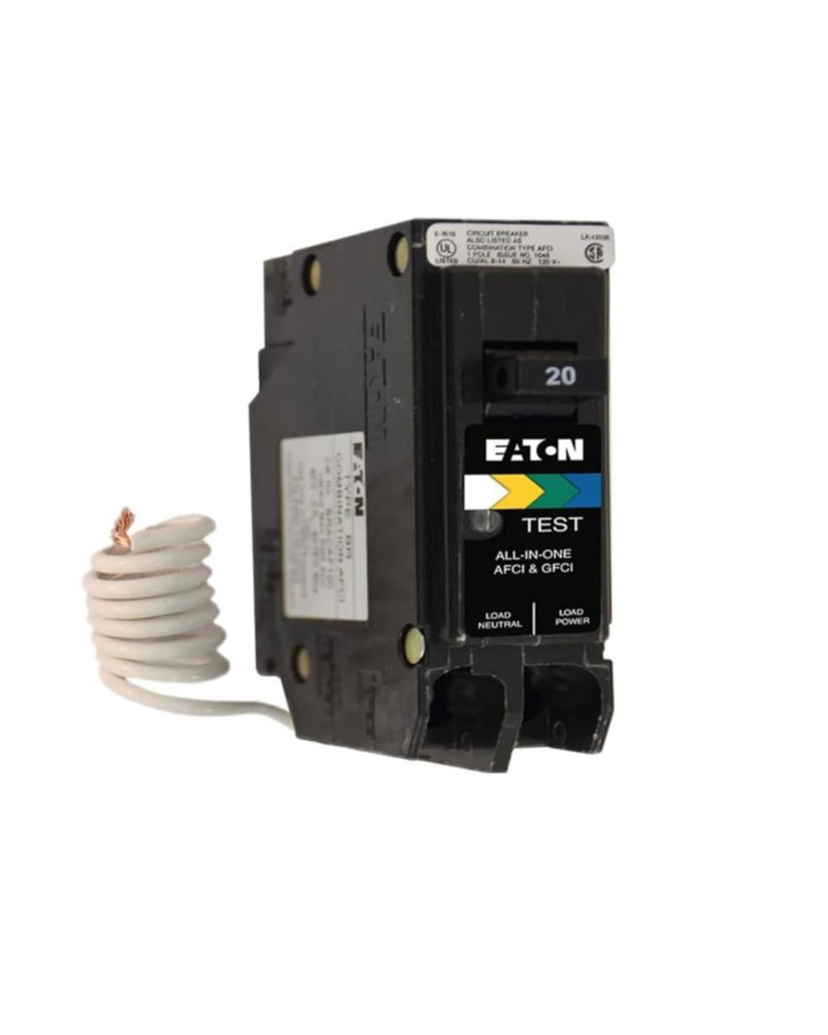 Eaton BRN120A1CS 20A Single-Pole Arc Fault Circuit Breaker (AFCI)