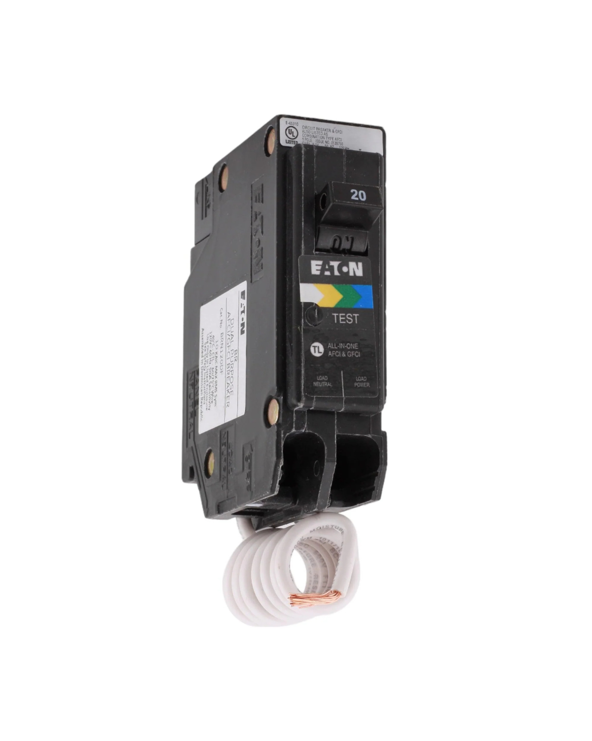 Eaton BRN120A1CS 20A Single-Pole Arc Fault Circuit Breaker (AFCI)