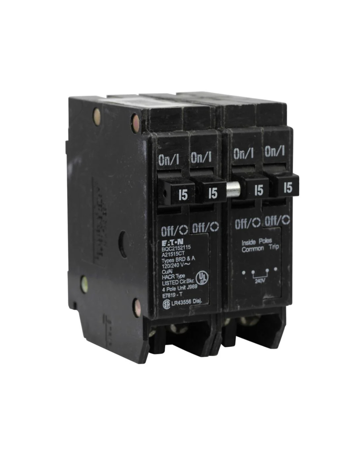 Eaton BQC220220 20A/20A 2-Pole Quad Circuit Breaker