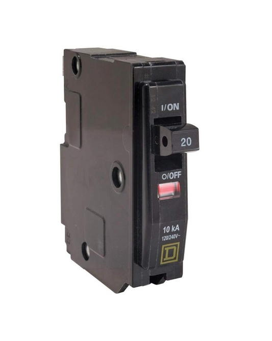 Square D QO120 20A 1-Pole Plug-On Circuit Breaker