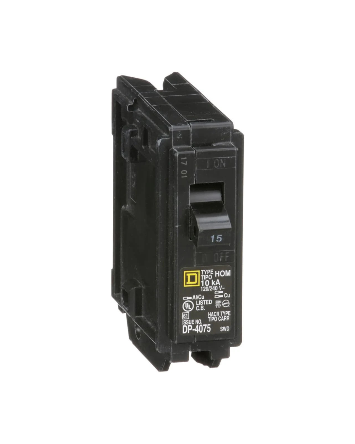 Square D HOM115CP 15A Single-Pole Circuit Breaker