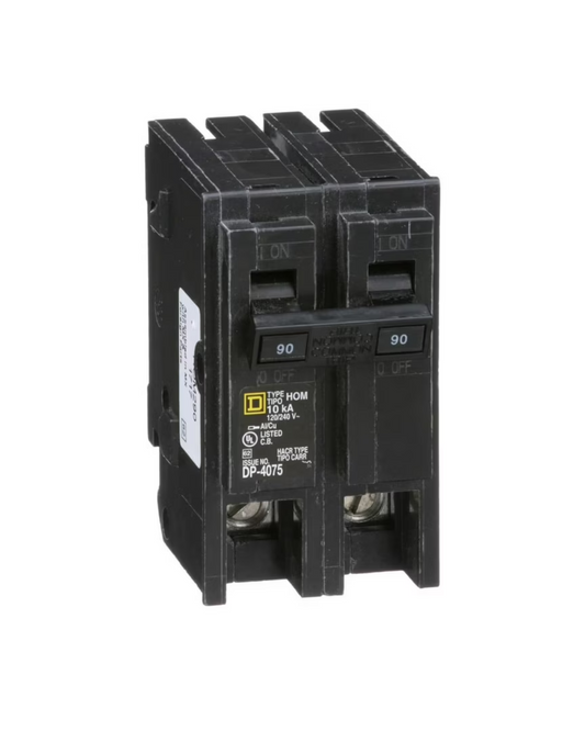 Square D HOM290 90A Double-Pole Circuit Breaker