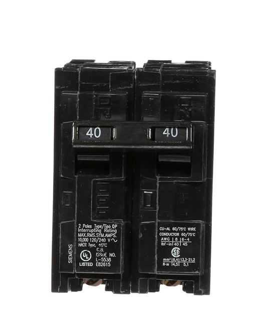 Siemens Q240 40A Double-Pole Circuit Breaker