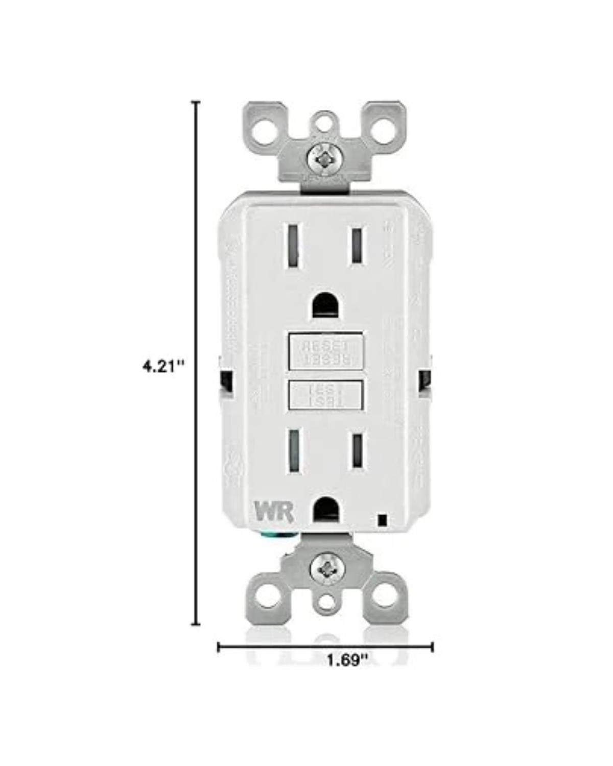 Leviton GFWT1-W 15A Ground Fault Circuit Interrupter (GFCI) Outlet – White  (Pack Of 3)