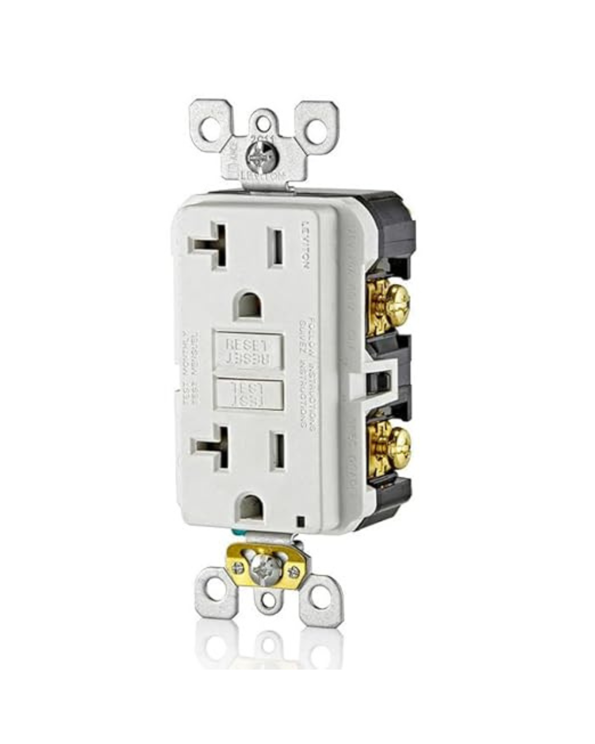 Leviton GFTR2-W 20A Tamper-Resistant GFCI Outlet – White (Pack Of 4)