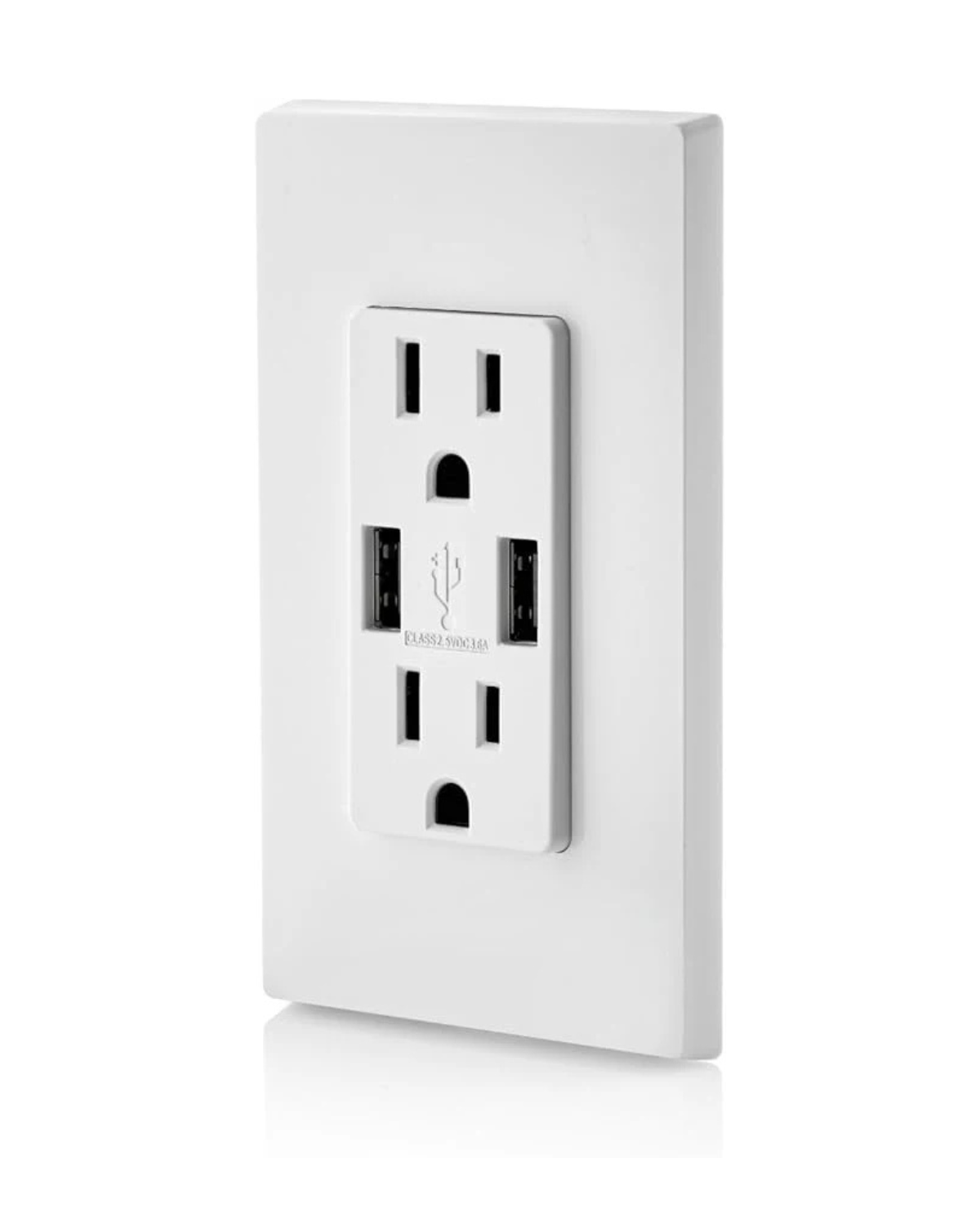 Leviton T5632-W 15A Tamper-Resistant Outlet with USB-C Power Delivery – White (Pack Of 3)