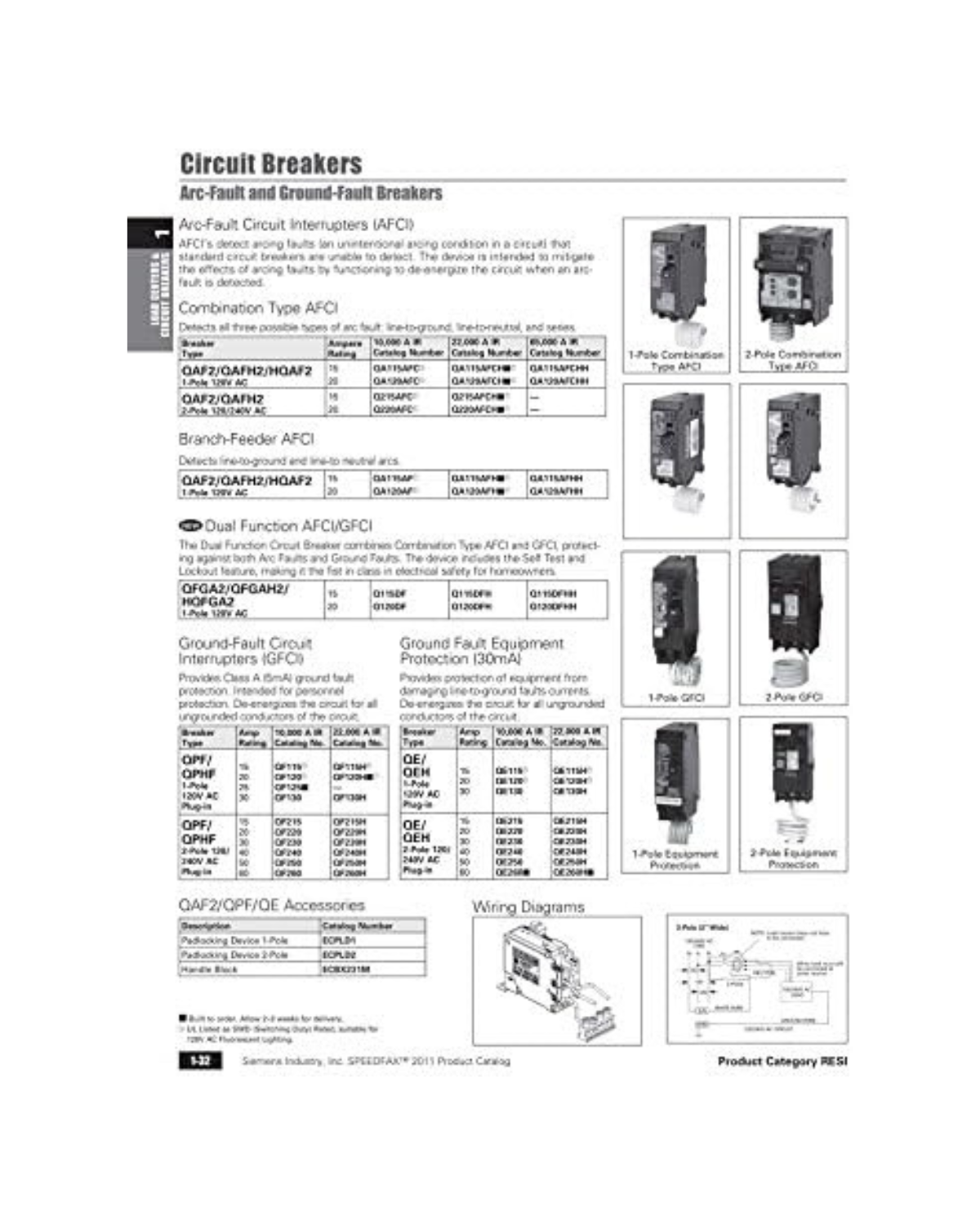 Siemens QA120AFC 20A Single-Pole AFCI Circuit Breaker