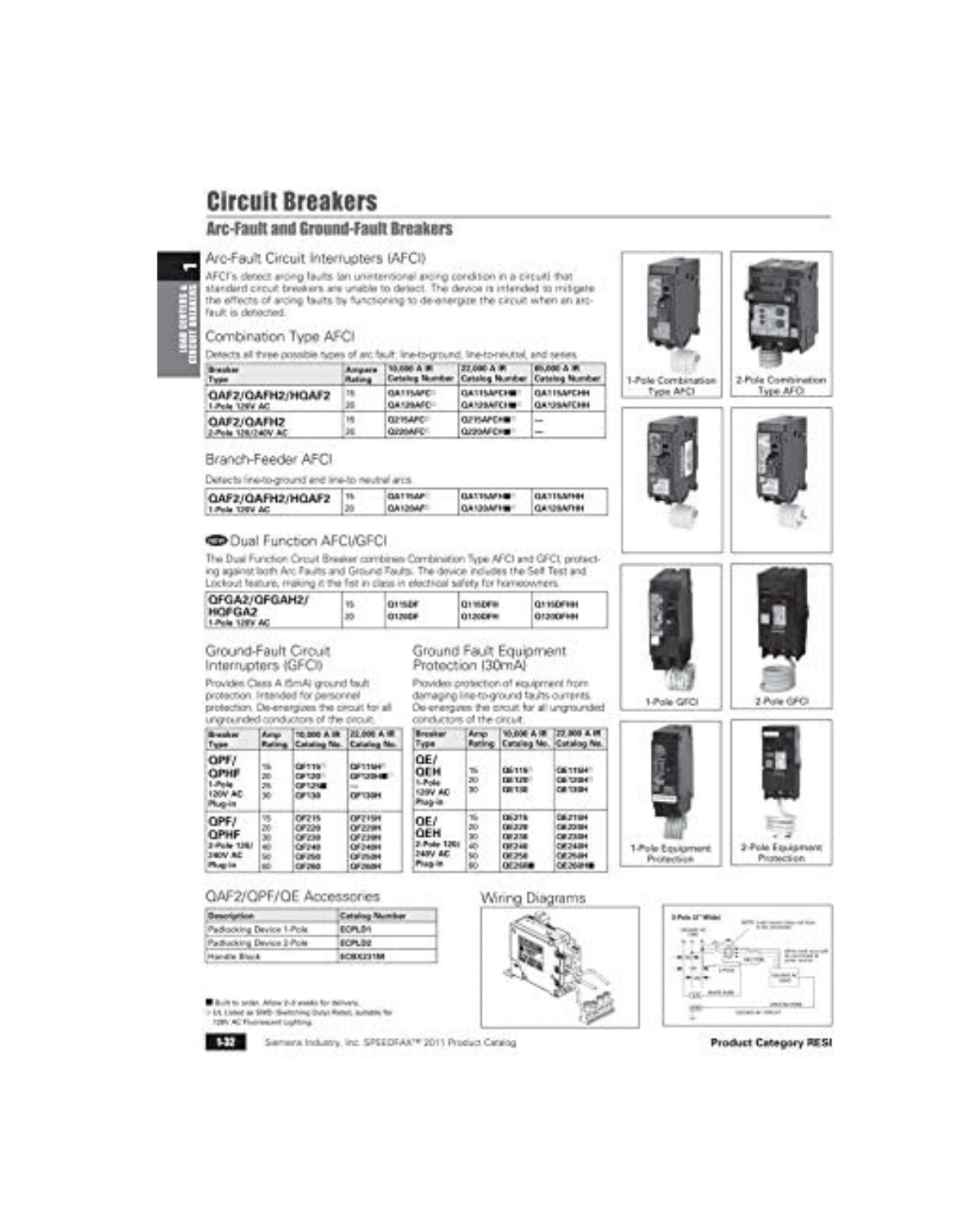 Siemens Q120DF 20A Single-Pole Dual Function AFCI/GFCI Circuit Breaker